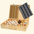Wooden remedy box with snap lock and flexible wooden handle