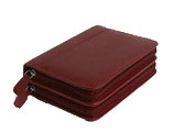 120 - Remedy case in high-quality cowhide - red