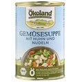 Gemüsesuppe mit Huhn und Nudeln bio - Ökoland - 400 g