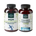 Set: MSM plus Acerola 2000 - 365 tablets and hyaluron AND collagen comp - with vitamins and minerals - 180 capsules - by Unimedica