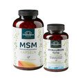 Spar Set - MSM - 800 mg hochdosiert - 365 Kapseln - Hyaluron forte - 500 mg hochdosiert - 90 Kapseln - von Unimedica