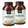 2er-Sparset: Bio Kurkuma mit schwarzem Bio Pfeffer - mit 225 mg Curcumin und 12 mg Piperin pro Tagesdosis (6 Kapseln) - 2 x 240 Kapseln - Unimedica