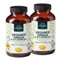 2er-Sparset: Veganer Omega 3-6-9 Komplex - aus pflanzlichen Omega-Fettsäuren - 2 x 180 Softgelkapseln - vegan - von Unimedica