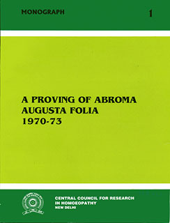 A Proving of Abroma Augusta Folia 1970-73/Muzumdar