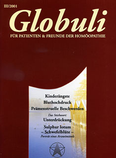 Globuli 2001/3 - Kinderängste, Bluthochdruck/Zeitschrift