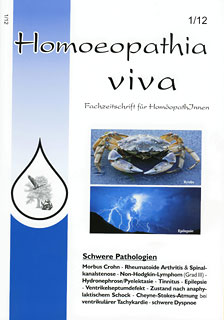 Homoeopathia viva 12-1 Schwere Pathologien/Zeitschrift