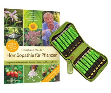 Homöopathie für Pflanzen (Buch) und Einsteigerset für Garten, Zimmer- und Balkonpflanzen (Mittel), Christiane Maute®