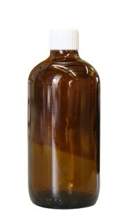 Brown glass bottles, 100 ml, with fastening and dropper U1/