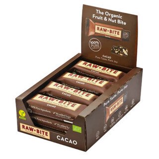 Barre crues bio Raw Bite - Cacao - 50 g - 12 barres/