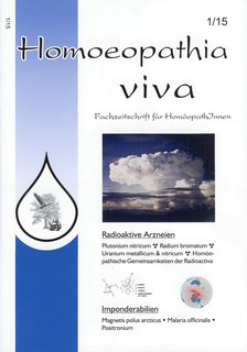 Homoeopathia viva 15-1 Radioactica und Imponderabilia/Zeitschrift