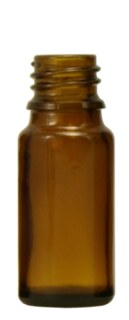 Brown glass bottles, 10 ml without fastening and dropper/