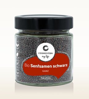 Senfsamen schwarz, ganz Bio - Cosmoveda - 130 g