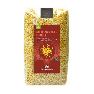 Moong Dal Dhuli Mungbohnen geschält und halbiert Bio - 500 g/