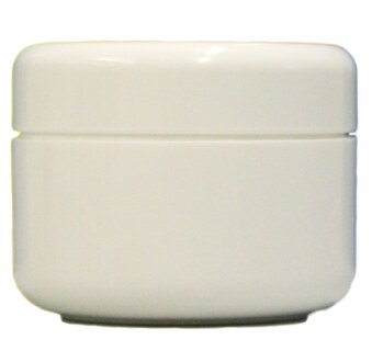 Pot pour crème, blanc avec couvercle blanc  50 ml/