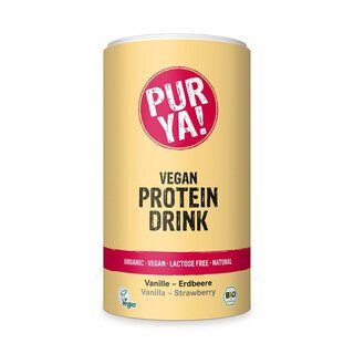 PURYA! Bio Vegan Protein Drink - Vanille-Erdbeere, Dose - 550 g/