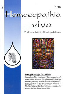 Homoeopathia viva 16-1 Drogenartige und drogenartige Arzneien/Zeitschrift