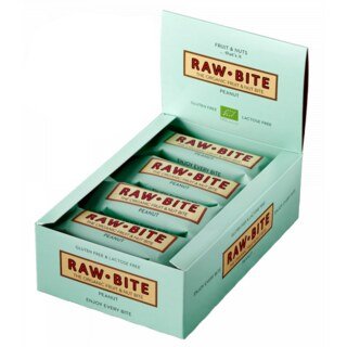 Raw Bite Riegel Bio - Peanut - 12 x 50 g