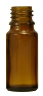 Brown glass bottles, 20 ml without fastening and dropper/