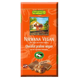 Chocolat veganNirwana, fourré praliné  100 g/