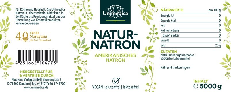Naturnatron - Amerikanisches Natron - 5 kg - von Unimedica