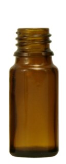 Brown glass bottles, 10 ml, without fastening and dropper - 20 pieces