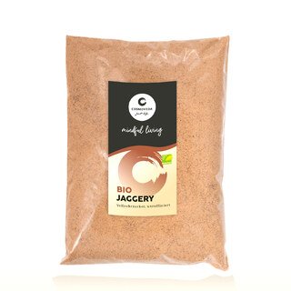 Jaggery Vollrohrzucker unraffiniert Bio - Cosmoveda - 1 kg/