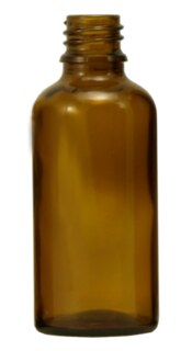 Brown glass bottles, 50 ml, without fastening and dropper - 20 pieces/