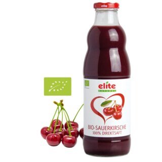 Pur jus de cerises griottes Bio - Elite Naturel - 700 ml