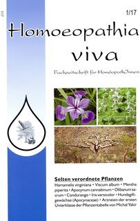 Homoeopathia viva 17-1 seltene verordnete Pflanzen/Zeitschrift