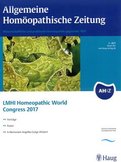 AHZ 2017/2 - LMHI Homeopathic World Congress 2017/AHZ
