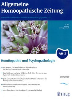 AHZ 2017/3 - Homöopathie und Psychopathologie/AHZ