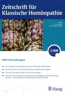 Zeitschrift für Klassische Homöopathie 2017/1/ZKH