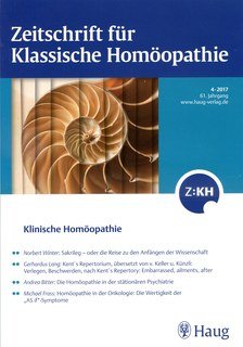 Zeitschrift für Klassische Homöopathie 2017/4/ZKH