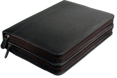 120 - Remedy case in high-quality cowhide - black/