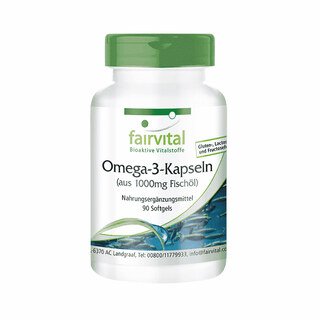 Omega-3-Kapseln aus 1000 mg Fischöl - 90 Softgels/