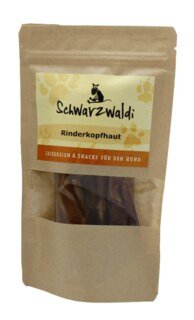Schwarzwaldi Rinderkopfhaut - 6 Stück - Hunde (Knabbersnack)/