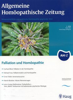AHZ 2018/3 Palliation und Homöopathie/AHZ