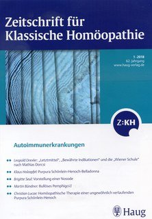Zeitschrift für Klassische Homöopathie 2018/1 Autoimmunerkrankungen/ZKH