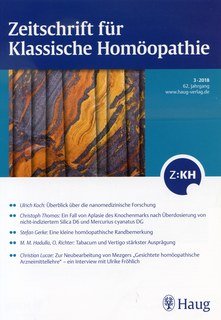 Zeitschrift für Klassische Homöopathie 2018/3 Gastroenterologie, ZKH