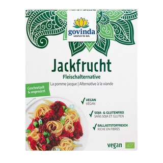 Jackfrucht - Fleischalternative - Bio - Geschnetzelt und ungewürzt - 200 g/