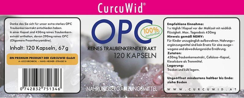 OPC pur extrait de pépins de raisin - 120 gélules