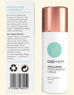 Hyaluron Performance Creme von Cosphera - Hochdosiert - 50 ml