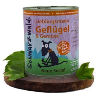 Schwarzwaldi Liebling's Geflügel Menu - lot de 6 x 800 g - Repas pour chien à la volaille/