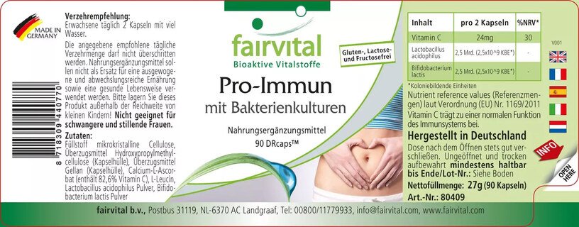 "Probiotik Immun" avec des cultures probiotiques - 90 DRcaps®