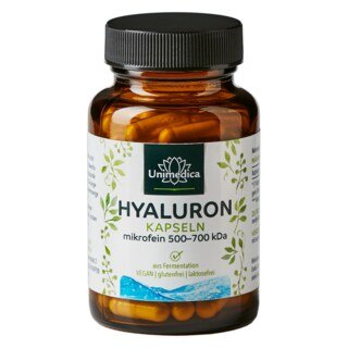Hyaluron - 360 mg pro Tagesdosis - mikrofein 500-700 kDa - hochdosiert - 90 Kapseln - von Unimedica/