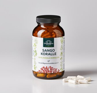 Sango Koralle - 100 % fossile Korallen aus Okinawa (Japan) - 3.300 mg pro Tagesdosis (3 Kapseln) - 180 Kapseln - von Unimedica