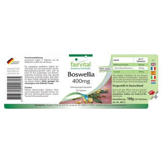 Boswellia Weihrauch 400 mg - 120 Tabletten