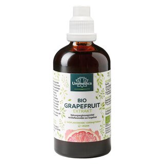 Bio Grapefruitkernextrakt - 2600 mg pro Tagesdosis (3 x 20 Tropfen) - 100 ml - von Unimedica/