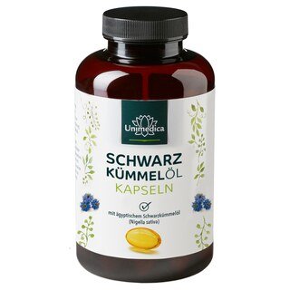 Schwarzkümmelöl Softgelkapseln - 3000 mg pro Tagesdosis (2 x 3 Kapseln) - 400 Softgelkapseln - von Unimedica