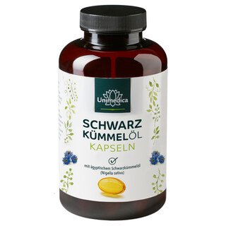 Schwarzkümmelöl Softgelkapseln - 3000 mg pro Tagesdosis - 400 Softgelkapseln - von Unimedica/